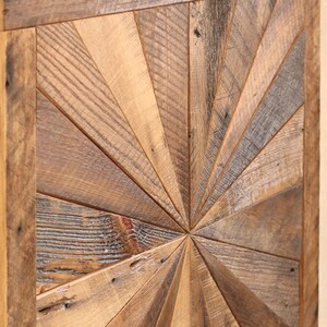 Starburst Pattern Wall Art Made From Reclaimed Wood Barn Wood Wall Art ...