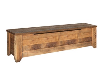 Storage Bench/Chest King Size 66" - Reclaimed Barn Wood - Storage Trunk