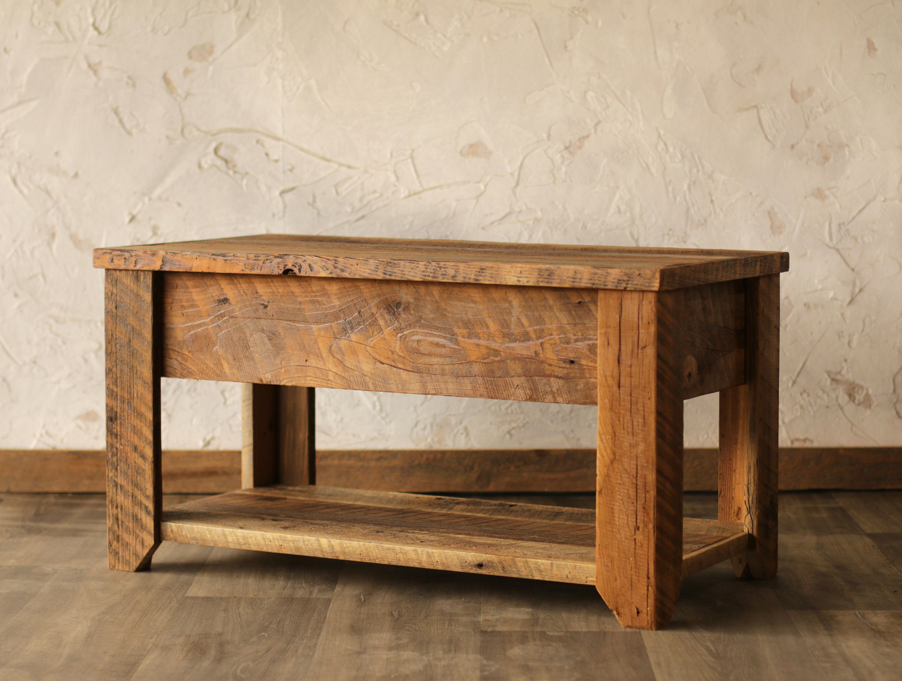 Barnwood lift top coffee table deals