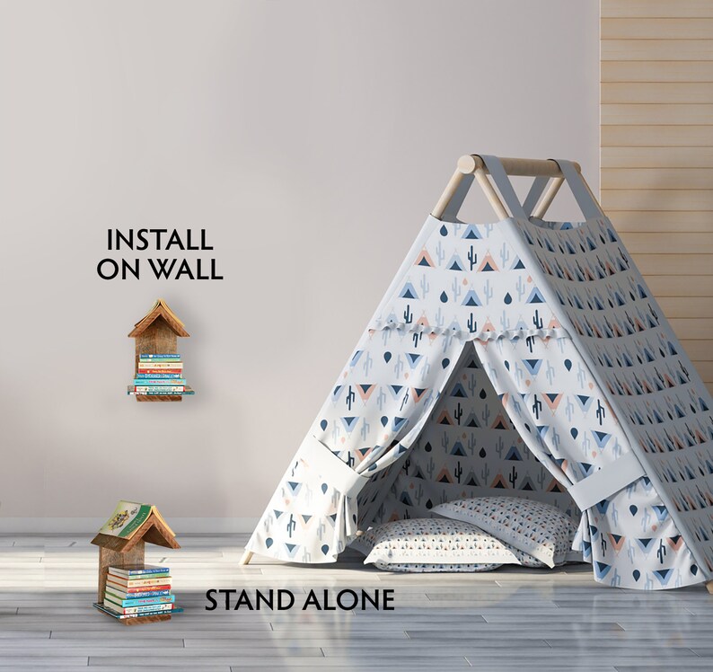 Kids Bookshelf Bedside bookshelf Side Table Kids Room Etsy