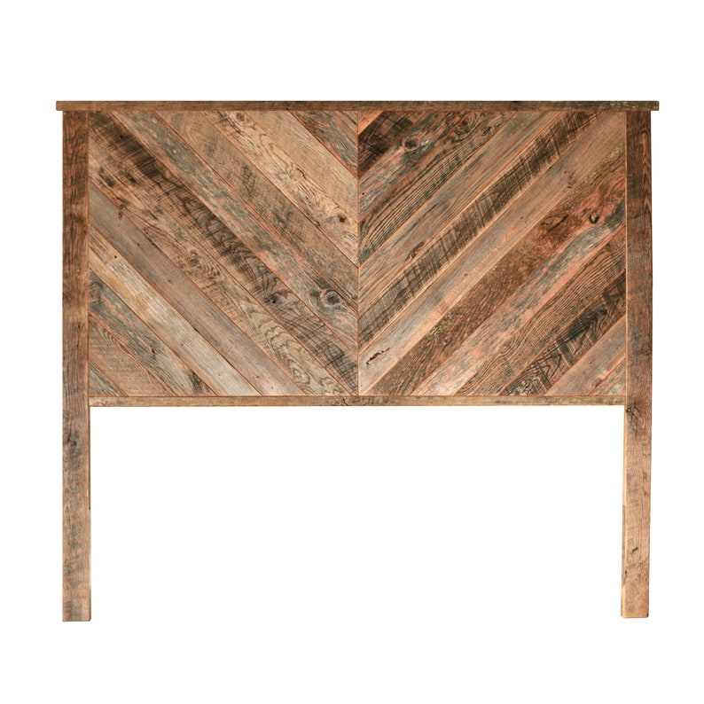 Herringbone Reclaimed Wood Headboard Multiple Sizes Twin Etsy