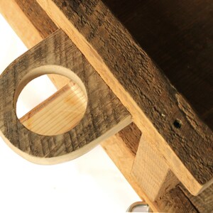 Cup Holders for Porch Swing, SET OF 2, Made from reclaimed wood image 3