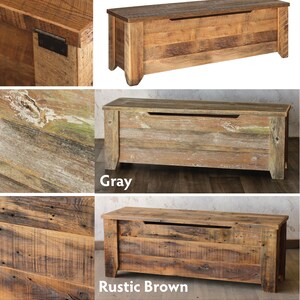 Storage Bench Shoe Storage Bench Mudroom Bench Show Bench Entryway Bench with Storage Wooden chest Reclaimed Barn Wood image 3