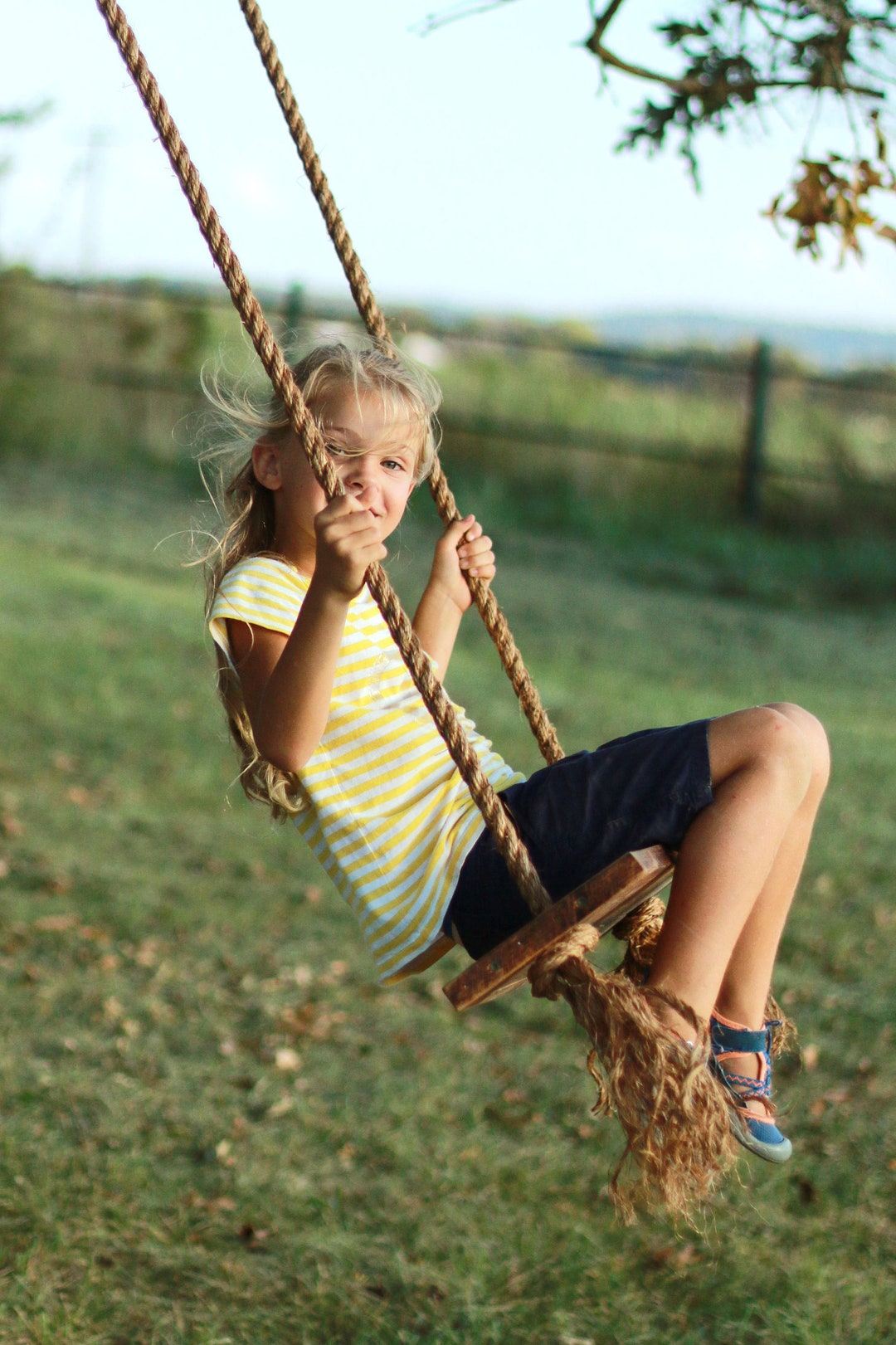 Columpio de árbol para adultos y niños: columpio rústico con