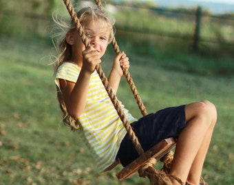 Adult/child tree swing – Country charm rustic swing, Reclaimed Wood Swing, Outdoor Swing, Childrens Gift