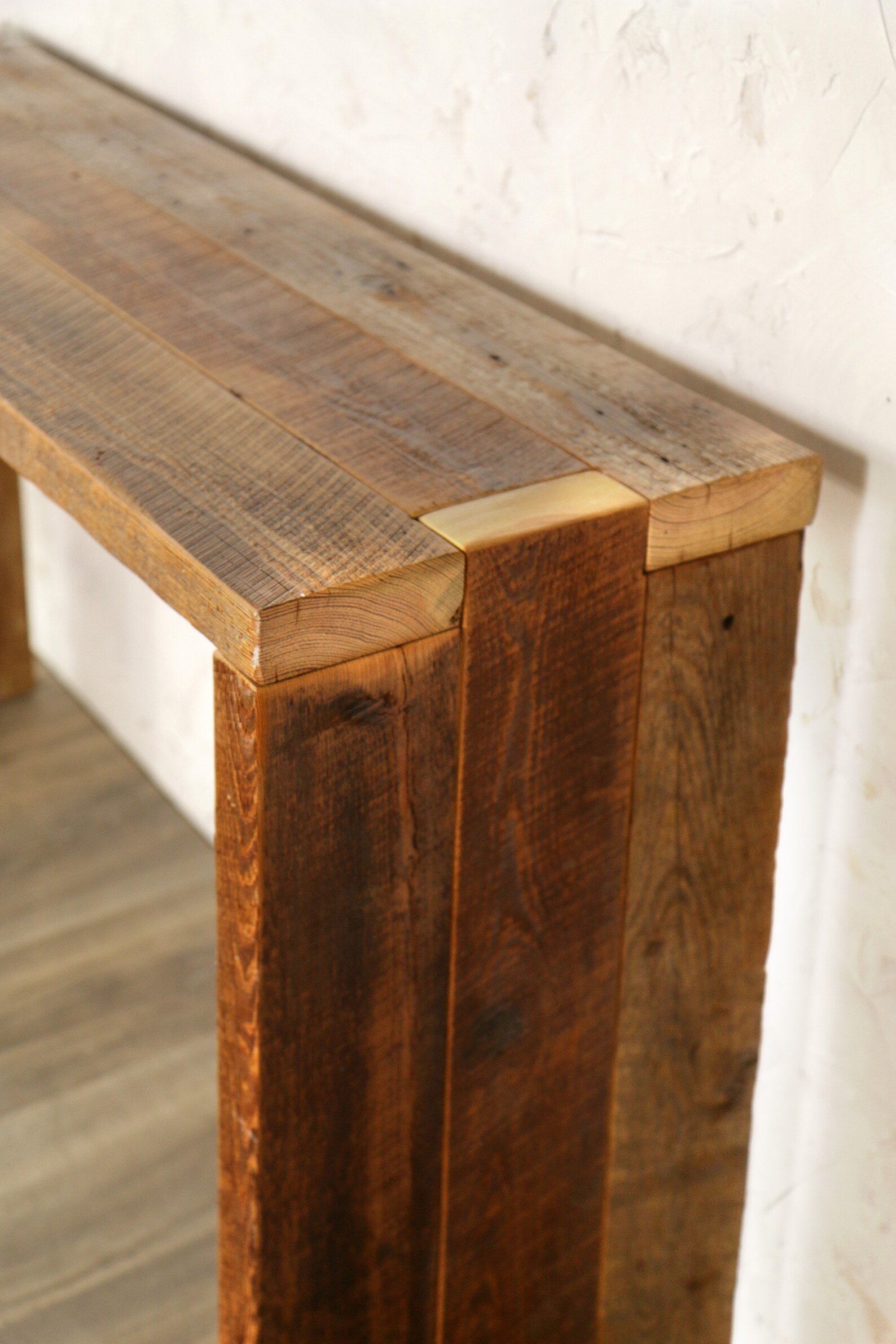 Console Table Made From Reclaimed Wood Narrow Wood Console Etsy