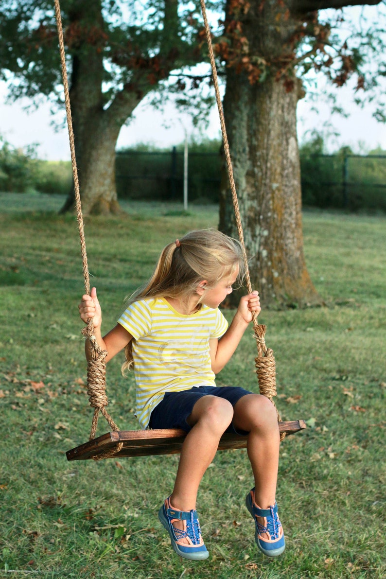 Adult/child tree swing Country charm rustic swing, Reclaimed Wood Swing, Outdoor Swing, Childrens Gift image 1