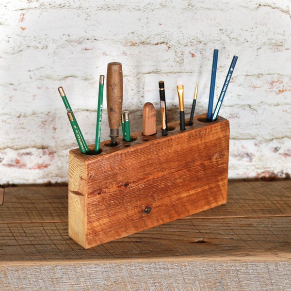 Rustic Pencil Holder - Etsy