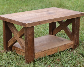 DISCOUNT Farmhouse Coffee Table Made from Reclaimed Wood - 34x20x18