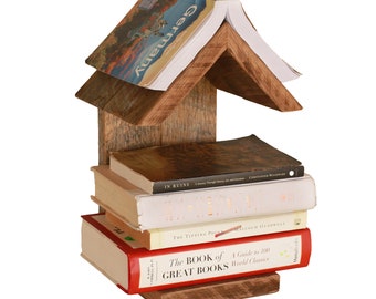 Bookshelf - Bedside bookshelf - Tabletop or Wall Bookshelf - Book Lover - Book Organization - Book Lover Gift  - Book Stand - Book tree