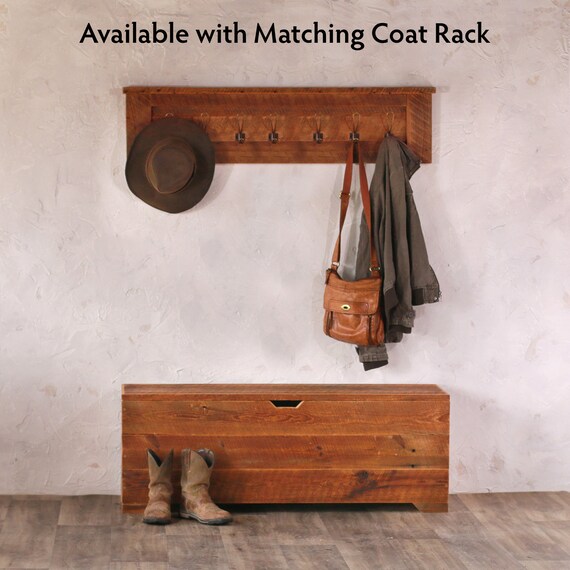 Entryway Storage Bench 50 Mudroom Bench Shoe Storage Bench Chest Hall Tree Bench Reclaimed Barn Wood