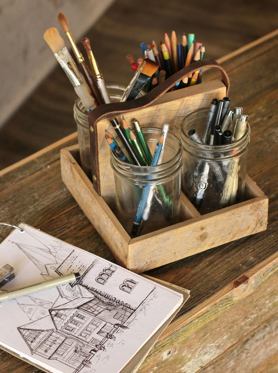 Desk Caddy Organizer for Art Supplies