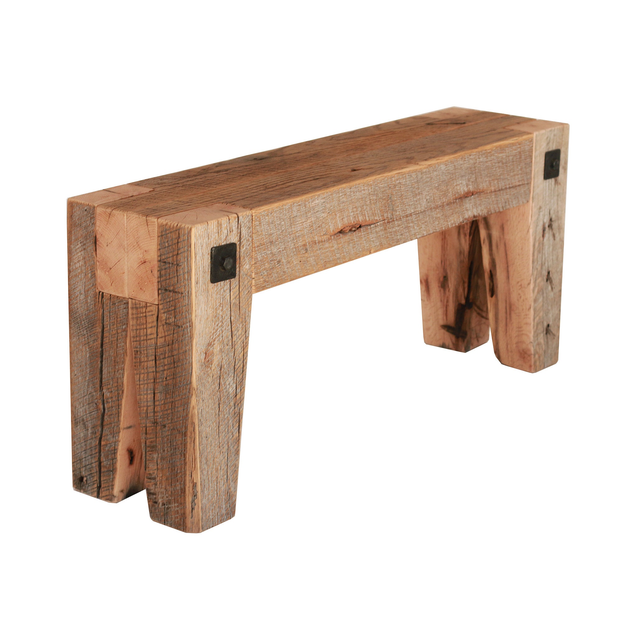 The Chunk Bench Wood Bench Industrial Reclaimed Wood Wood Etsy