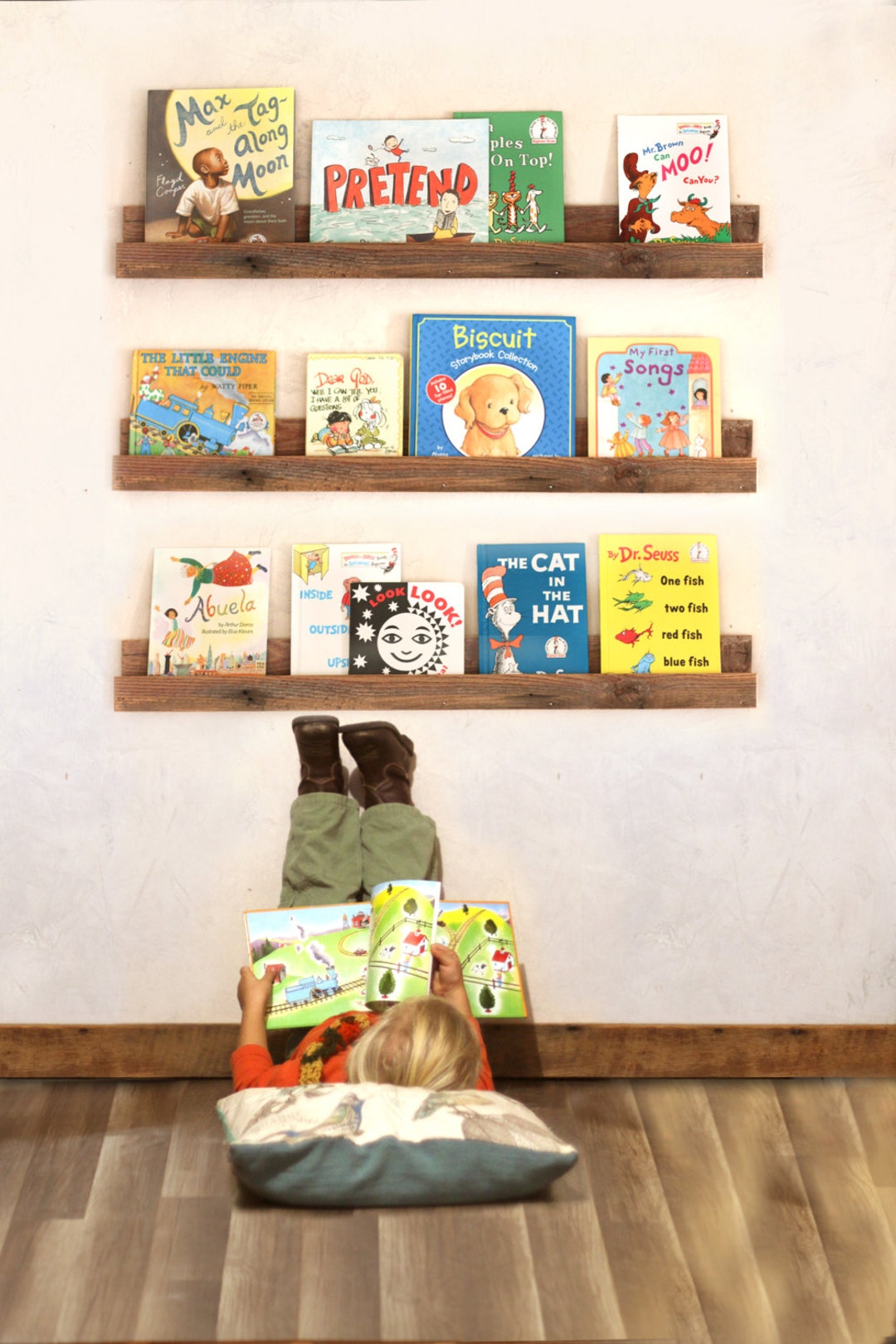 Bookshelf for Children's Books Single Shelf Display Shelf Kid's Bookshelf Etsy