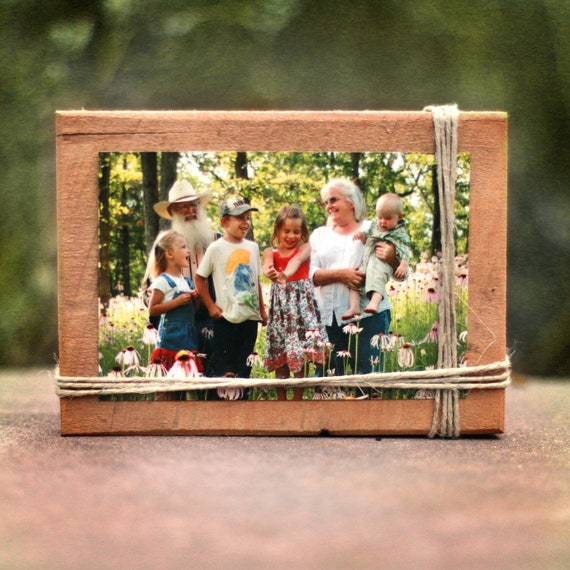 Handmade 4x6 Wooden Picture Frame Set, Rustic Photo Holder for Gift, Acacia  Wood Frame set of 2 