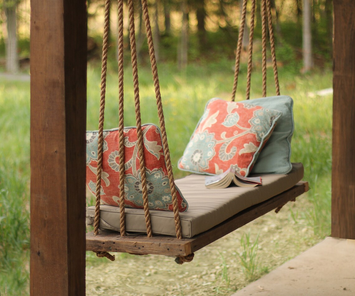 Porch Swing / Bench Outdoor Seating Rope Swing Tree Etsy