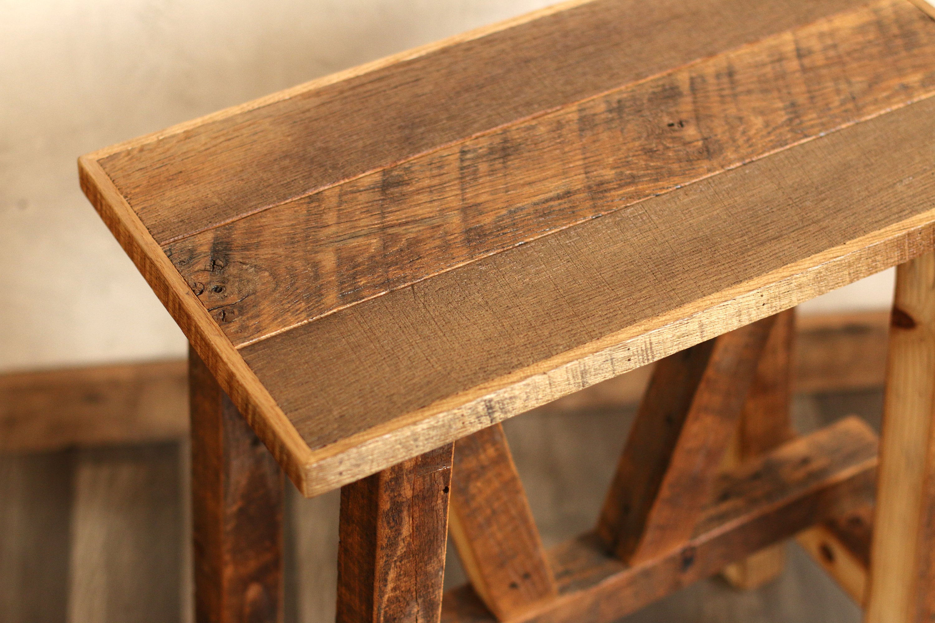 Reclaimed Wood Side Table Bedside Table Farmhouse Accent Etsy