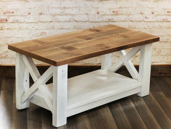 Rustic x coffee table outlet
