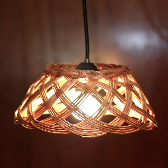 Items similar to Basket Pendant Light Repurposed basket Light