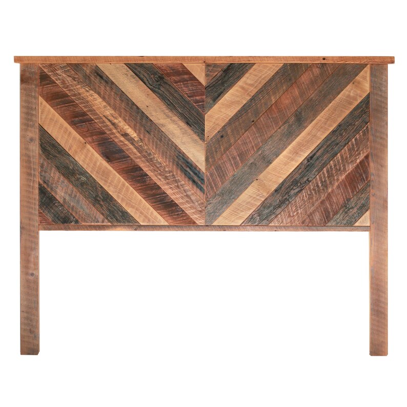 Herringbone Reclaimed Wood Headboard Multiple Sizes Twin Etsy