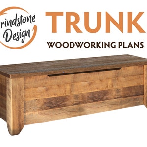 Trunk Wood Working PLANS - farmhouse style DIY build plans - DIY Woodworking Pattern - Barnwood, Reclaimed Wood