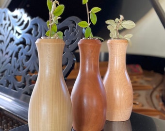 Wood Bud Vases