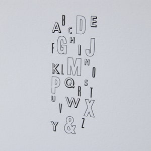 Alphabet Letterpress Print