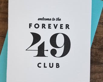 Witamy w klubie Forever 49 Karta Letterpress