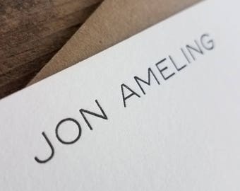 Custom Letterpress Stationery | Personalized Notecards