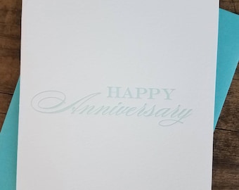 Happy Anniversary Letterpress Card