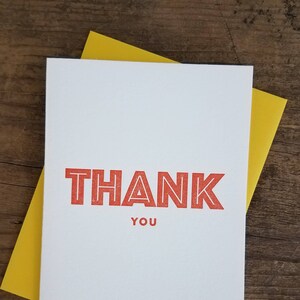 Carte de remerciement typographie