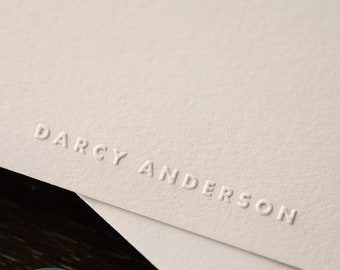 Embossed Stationery | Personalized Notecards