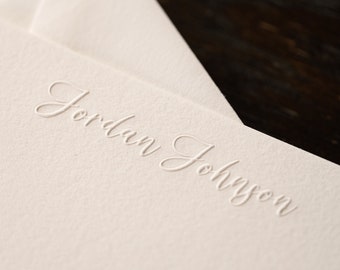 Embossed Stationery | Personalized Notecards