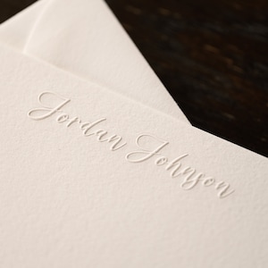Geprägtes Briefpapier | Personalisierte Notecards