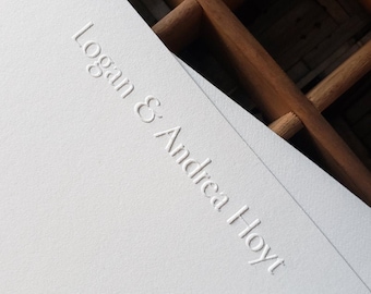 Papelería en relieve / Tarjetas de notas personalizadas
