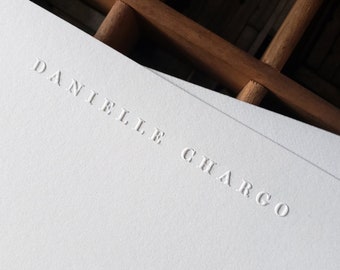 Embossed Stationery | Personalized Notecards