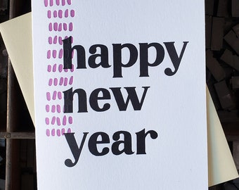 Happy New Year Letterpress Card