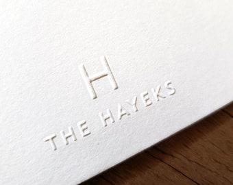 Papelería en relieve / Tarjetas personalizadas