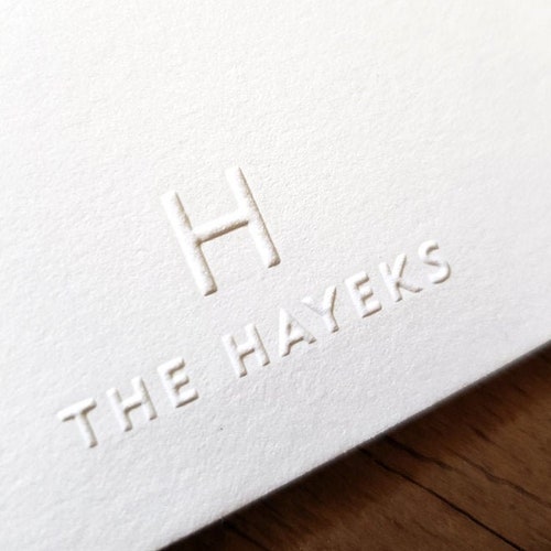 300 Piece Embossed Stationery Set Personalized Stationary Etsy