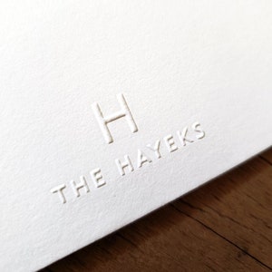 Embossed Stationery | Personalized Notecards