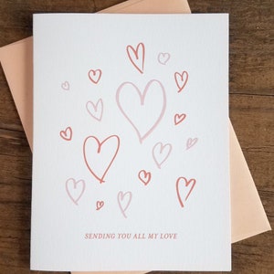 Envoi de toute ma carte de presse à lettres d'amour