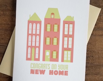 Congrats on Your New Home Letterpress Card