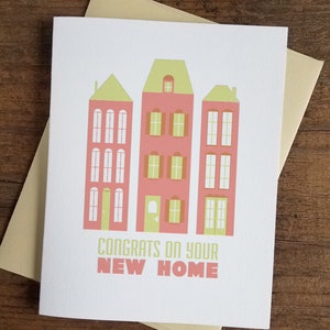 Félicitations pour votre nouvelle carte de presse à lettres à la maison
