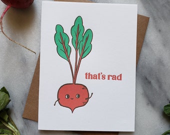 C’est rad letterpress carte