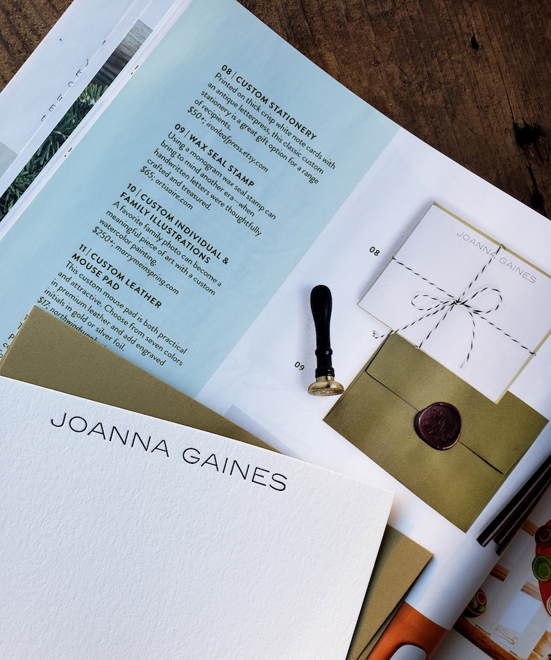 Custom Letterpress Stationery Personalized Notecards Etsy