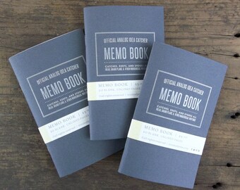 Official Analog Idea Catcher Memo Book | Letterpress Mini Notebook