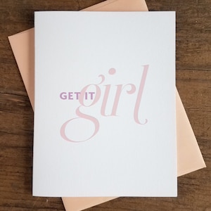 Obtenez-le Girl Letterpress Card