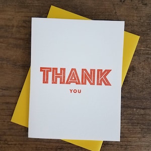 Danke Letterpress Card - Set 6