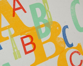 ABC Letterpress Print