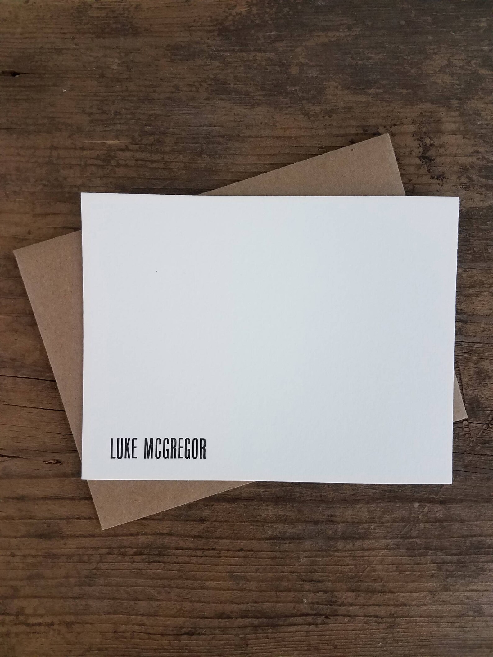 Custom Letterpress Stationery Personalized Notecards Etsy